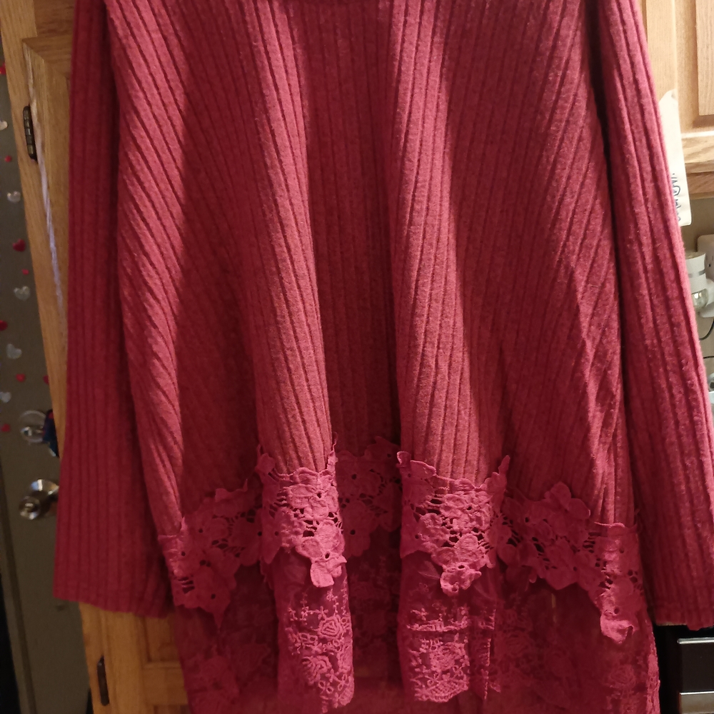 Source Unknown Red Crew Neck Sweater - image 4